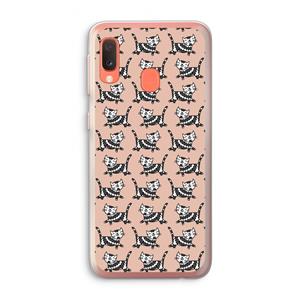 CaseCompany Zwarte poes: Samsung Galaxy A20e Transparant Hoesje