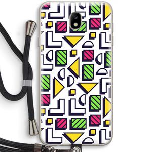 CaseCompany 8-bit N°4: Samsung Galaxy J7 (2017) Transparant Hoesje met koord