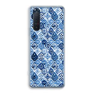 CaseCompany Blauw motief: Sony Xperia 5 II Transparant Hoesje