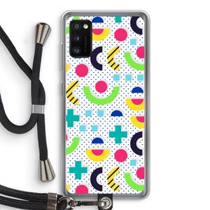 CaseCompany 8-bit N°1: Samsung Galaxy A41 Transparant Hoesje met koord