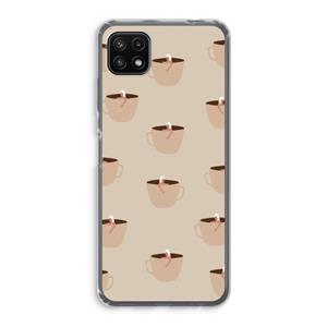 CaseCompany Morning coffee: Samsung Galaxy A22 5G Transparant Hoesje