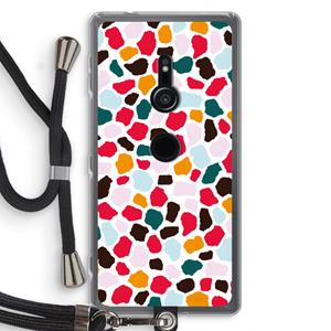 CaseCompany Colored Giraffe: Sony Xperia XZ2 Transparant Hoesje met koord