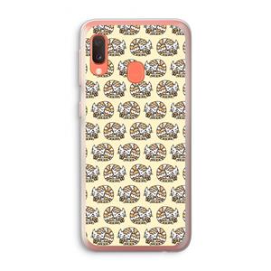 CaseCompany Slapende poes: Samsung Galaxy A20e Transparant Hoesje
