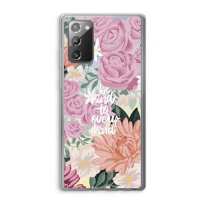 CaseCompany Kindness matters: Samsung Galaxy Note 20 / Note 20 5G Transparant Hoesje