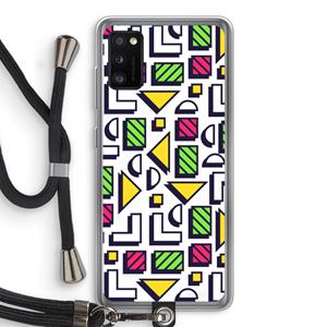 CaseCompany 8-bit N°4: Samsung Galaxy A41 Transparant Hoesje met koord