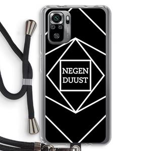 CaseCompany Negenduust geometrisch: Xiaomi Redmi Note 10S Transparant Hoesje met koord