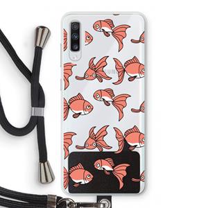CaseCompany Blub: Samsung Galaxy A70 Transparant Hoesje met koord