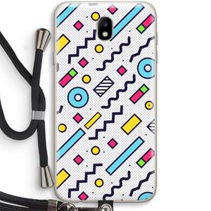 CaseCompany 8-bit N°8: Samsung Galaxy J7 (2017) Transparant Hoesje met koord