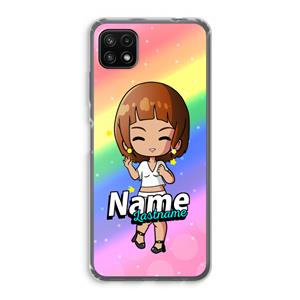 CaseCompany Chibi Maker vrouw: Samsung Galaxy A22 5G Transparant Hoesje