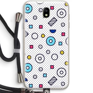 CaseCompany 8-bit N°9: Samsung Galaxy J7 (2017) Transparant Hoesje met koord
