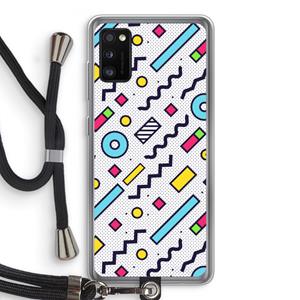 CaseCompany 8-bit N°8: Samsung Galaxy A41 Transparant Hoesje met koord