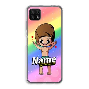 CaseCompany Chibi Maker man: Samsung Galaxy A22 5G Transparant Hoesje