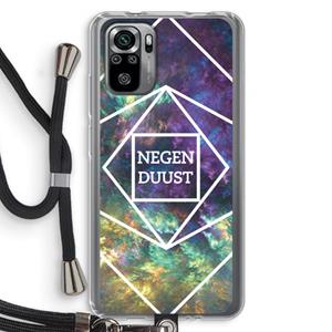 CaseCompany Negenduust ruimte: Xiaomi Redmi Note 10S Transparant Hoesje met koord