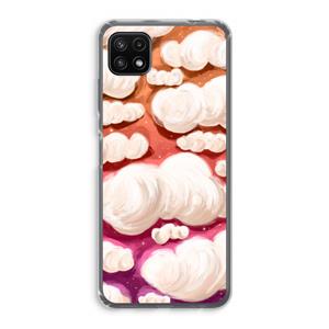CaseCompany Katoen Wolken: Samsung Galaxy A22 5G Transparant Hoesje