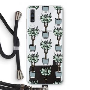CaseCompany Boompje: Samsung Galaxy A70 Transparant Hoesje met koord