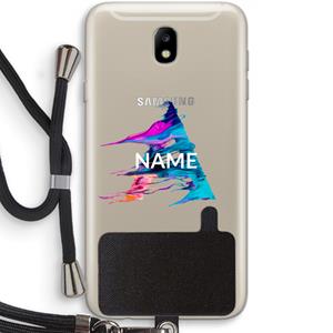 CaseCompany Abstract Spectrum: Samsung Galaxy J7 (2017) Transparant Hoesje met koord