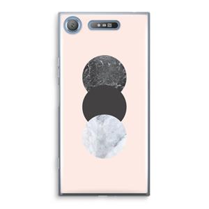 CaseCompany Marmeren cirkels: Sony Xperia XZ1 Transparant Hoesje
