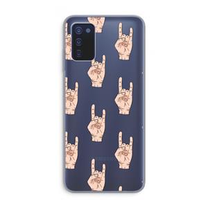 CaseCompany Rock: Samsung Galaxy A03s Transparant Hoesje