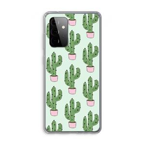 CaseCompany Cactus Lover: Samsung Galaxy A72 Transparant Hoesje