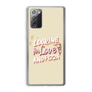 CaseCompany Pizza is the answer: Samsung Galaxy Note 20 / Note 20 5G Transparant Hoesje