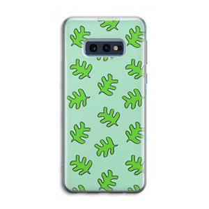 CaseCompany Groene blaadjes: Samsung Galaxy S10e Transparant Hoesje
