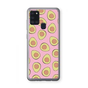 CaseCompany Dancing avocados: Samsung Galaxy A21s Transparant Hoesje