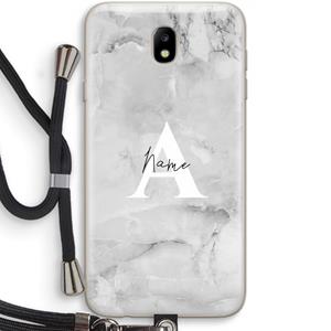 CaseCompany Ivory Marble: Samsung Galaxy J7 (2017) Transparant Hoesje met koord