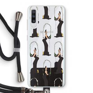 CaseCompany Pop Some Kim: Samsung Galaxy A70 Transparant Hoesje met koord