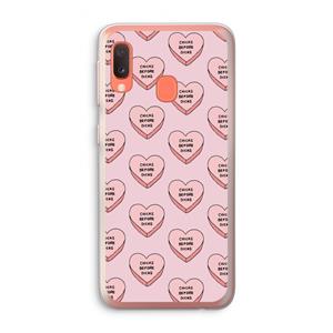 CaseCompany Chicks before dicks: Samsung Galaxy A20e Transparant Hoesje