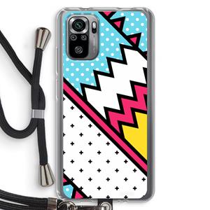 CaseCompany Pop Art #2: Xiaomi Redmi Note 10S Transparant Hoesje met koord