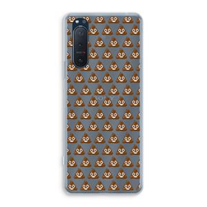 CaseCompany Poop emoji: Sony Xperia 5 II Transparant Hoesje