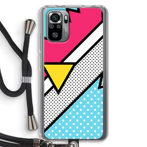 CaseCompany Pop Art #3: Xiaomi Redmi Note 10S Transparant Hoesje met koord