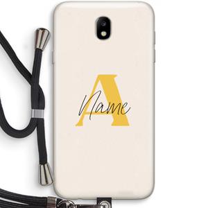 CaseCompany Amber Script: Samsung Galaxy J7 (2017) Transparant Hoesje met koord
