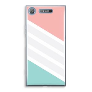 CaseCompany Strepen pastel: Sony Xperia XZ1 Transparant Hoesje