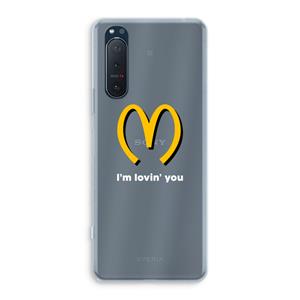 CaseCompany I'm lovin' you: Sony Xperia 5 II Transparant Hoesje