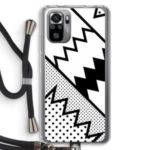 CaseCompany Pop Art #5: Xiaomi Redmi Note 10S Transparant Hoesje met koord