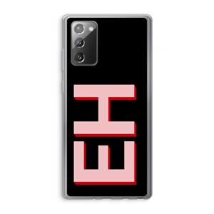 CaseCompany Monogram: Samsung Galaxy Note 20 / Note 20 5G Transparant Hoesje