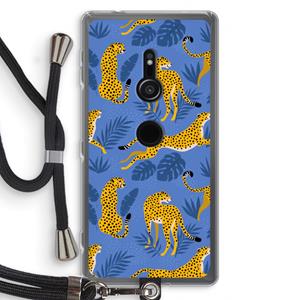 CaseCompany Luipaard: Sony Xperia XZ2 Transparant Hoesje met koord