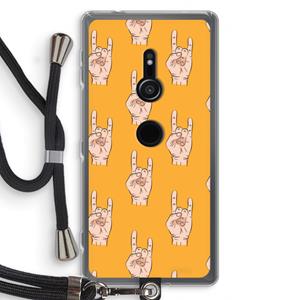 CaseCompany Rock: Sony Xperia XZ2 Transparant Hoesje met koord