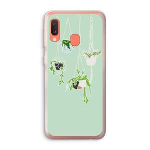 CaseCompany Hang In There: Samsung Galaxy A20e Transparant Hoesje