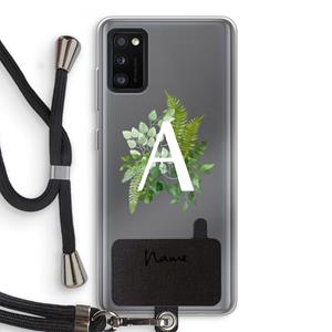 CaseCompany Green Brush: Samsung Galaxy A41 Transparant Hoesje met koord