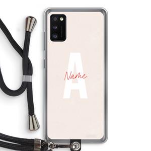 CaseCompany Strawberry Milkshake: Samsung Galaxy A41 Transparant Hoesje met koord
