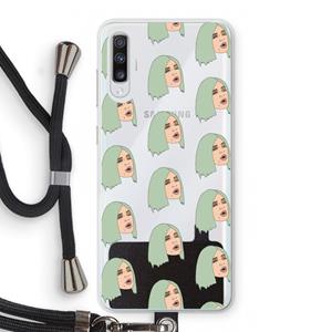 CaseCompany King Kylie: Samsung Galaxy A70 Transparant Hoesje met koord