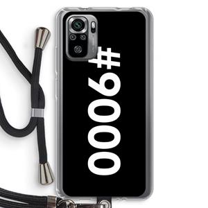 CaseCompany 9000: Xiaomi Redmi Note 10S Transparant Hoesje met koord