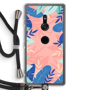 CaseCompany Tropisch: Sony Xperia XZ2 Transparant Hoesje met koord