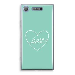 CaseCompany Best heart pastel: Sony Xperia XZ1 Transparant Hoesje