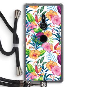 CaseCompany Tropisch 2: Sony Xperia XZ2 Transparant Hoesje met koord