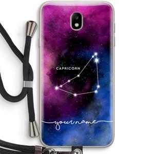 CaseCompany Sterrenbeeld - Donker: Samsung Galaxy J7 (2017) Transparant Hoesje met koord