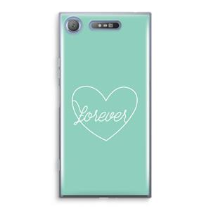 CaseCompany Forever heart pastel: Sony Xperia XZ1 Transparant Hoesje