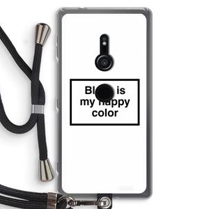 CaseCompany Black is my happy color: Sony Xperia XZ2 Transparant Hoesje met koord
